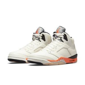 Air Jordan 5 Retro Sail/Orange Blaze Size 8 Men’s